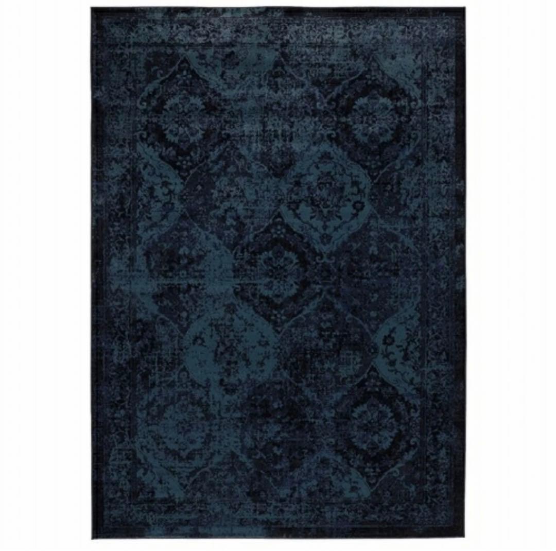 IKEA 絨毯　ラグ　ヴォンスベク　ネイビー