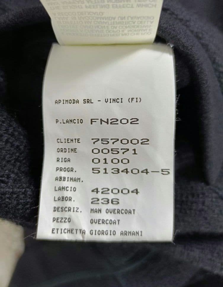 よん極美品 GIORGIO ARMANI ウールコート ピーコート【54