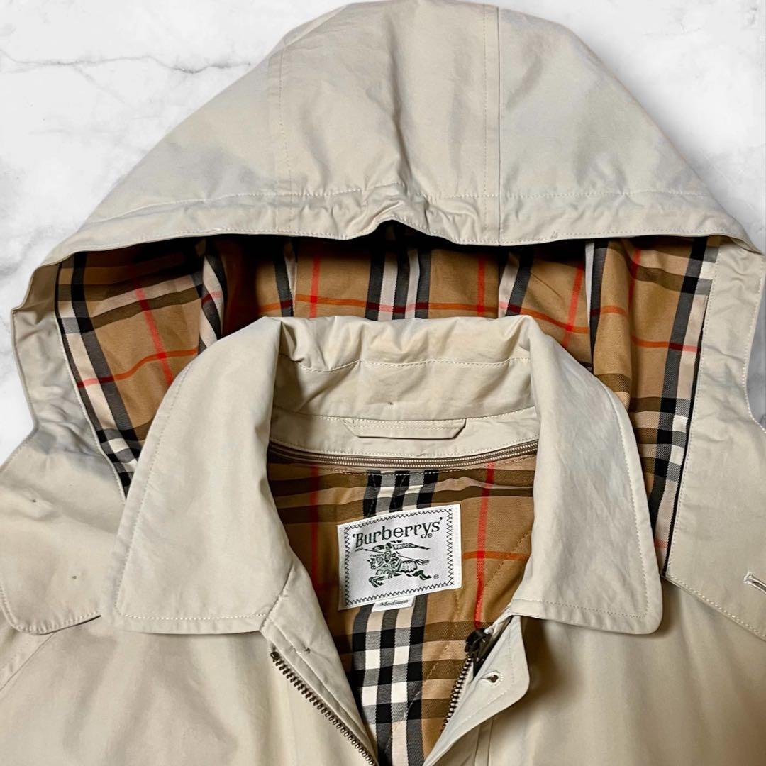 【美品】バーバリー　モッズコート　2way ノバチェック　ライナー付　　Mサイズ