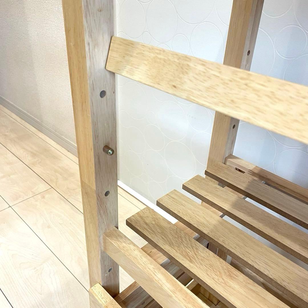 【美品】 タイル天板 木製キッチンワゴン キャスター付 北欧 収納棚 カントリー