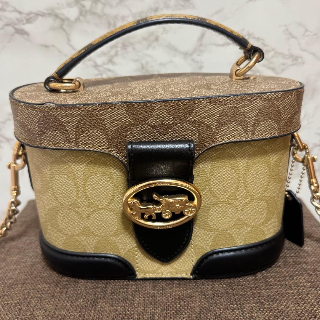 COACH コーチ ジョージージェムブロックドシグネチャーキャンバス