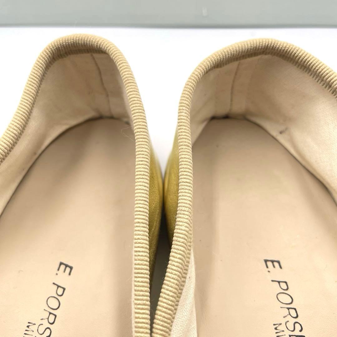 良品✨E.PORSELL バレエシューズ　フラットシューズ　ゴールド　23cm