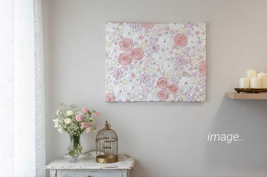 WT様 【No.89】 テクスチャーアート　インテリア　花