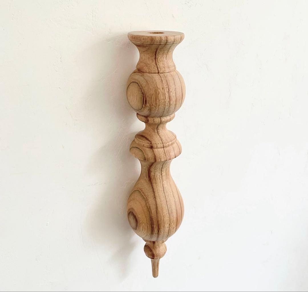 新品未使用 STAND 壁掛けフラワーベース クスノキ 花器 木製 花瓶
