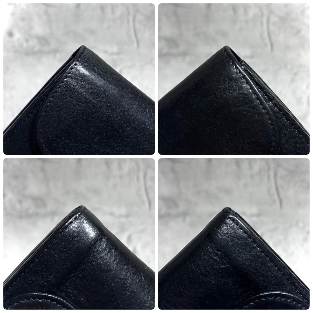 【MASA_KUN！】イルビゾンテ ILBISONTE フラップ長財布 黒