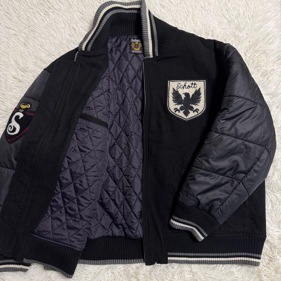 【希少】schott ショット スタジャン ワッペン 4L キルティング 中綿
