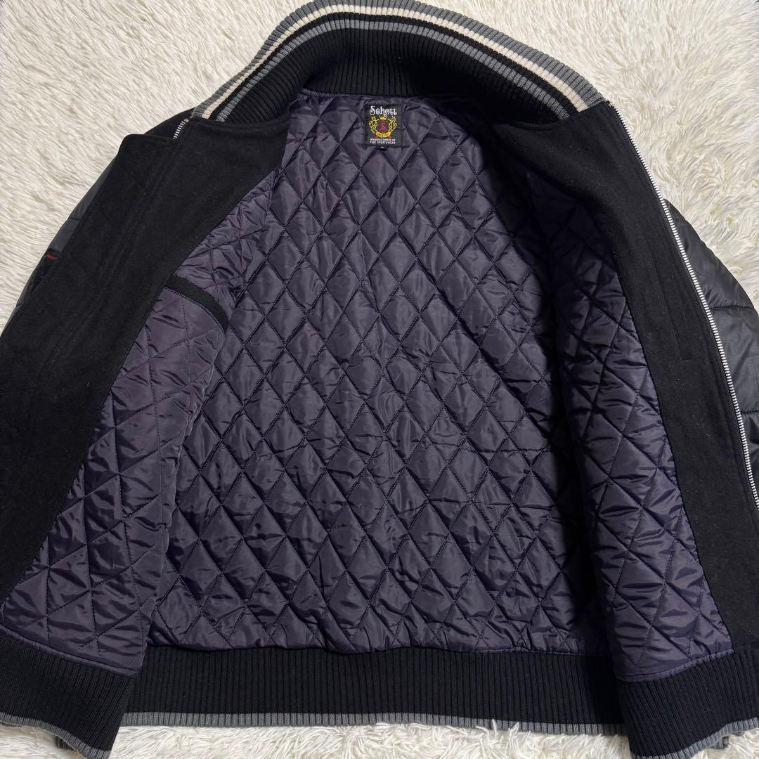 【希少】schott ショット スタジャン ワッペン 4L キルティング 中綿
