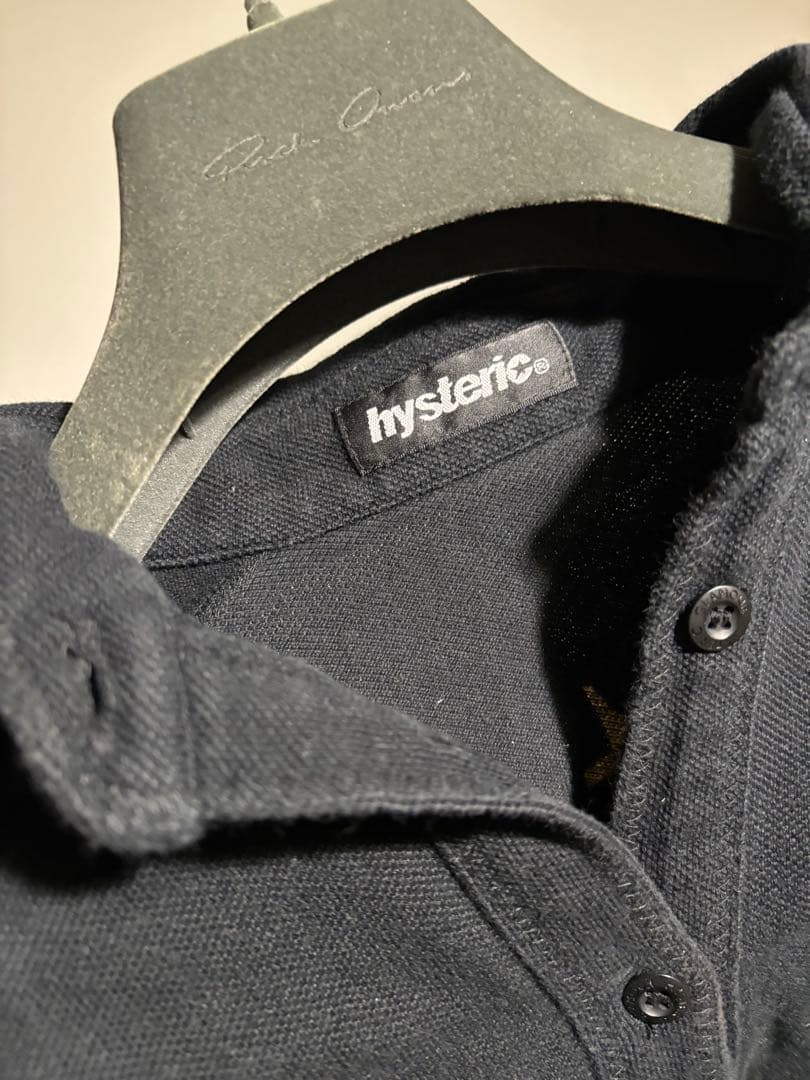 HYSTERIC GLAMOUR スカル ポロシャツ 半袖 ブラック