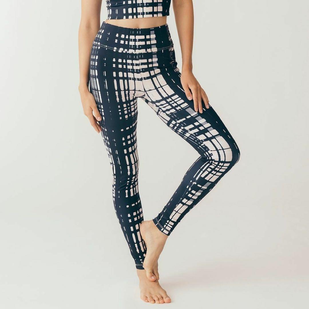 【LITHEE（リジー）】チェックプリントレギンス　M-L