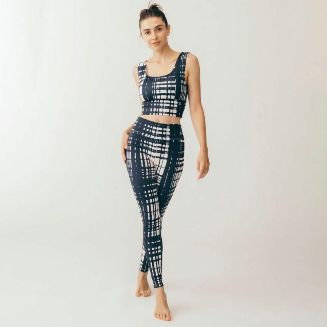 【LITHEE（リジー）】チェックプリントレギンス　M-L