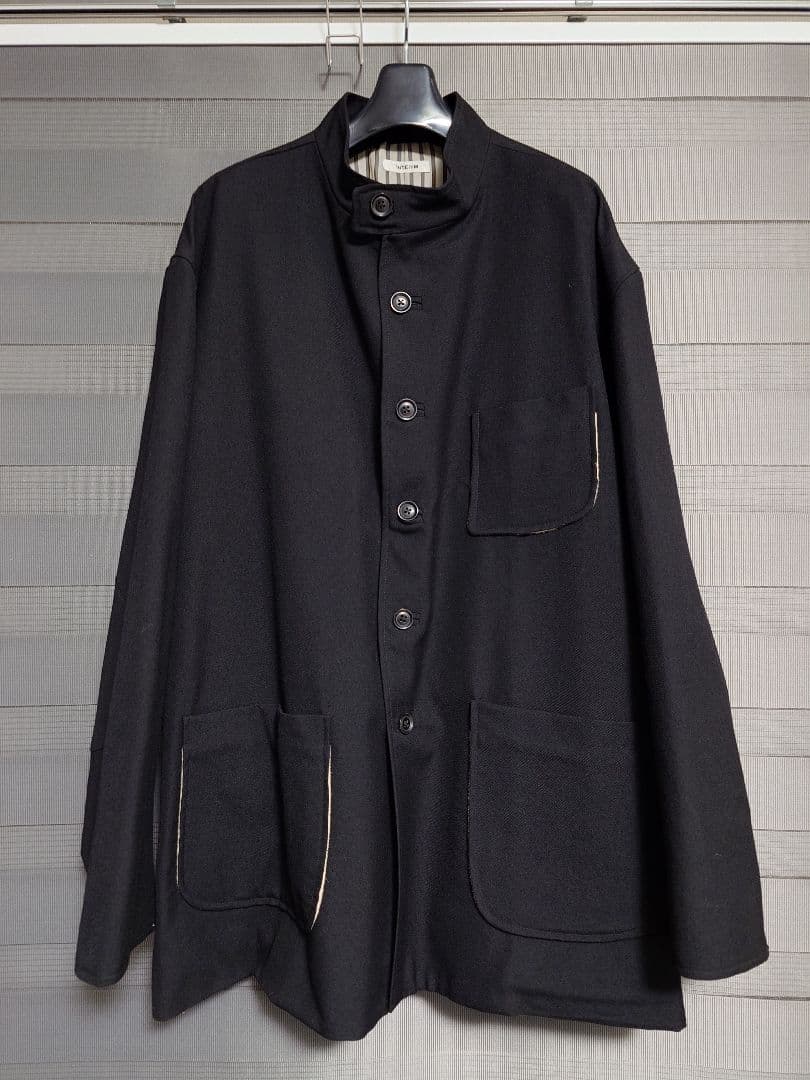 ジャケット・アウター MILITARY WOOL SERGE FORESTIERE/BLACK