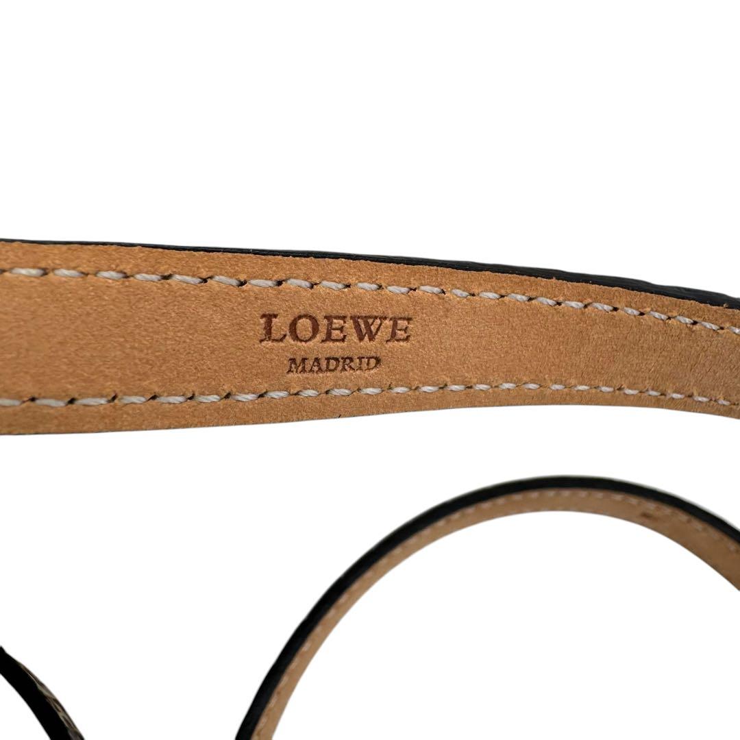 極美品 LOEWE ベルト アナグラム パイソン 蛇 レザー