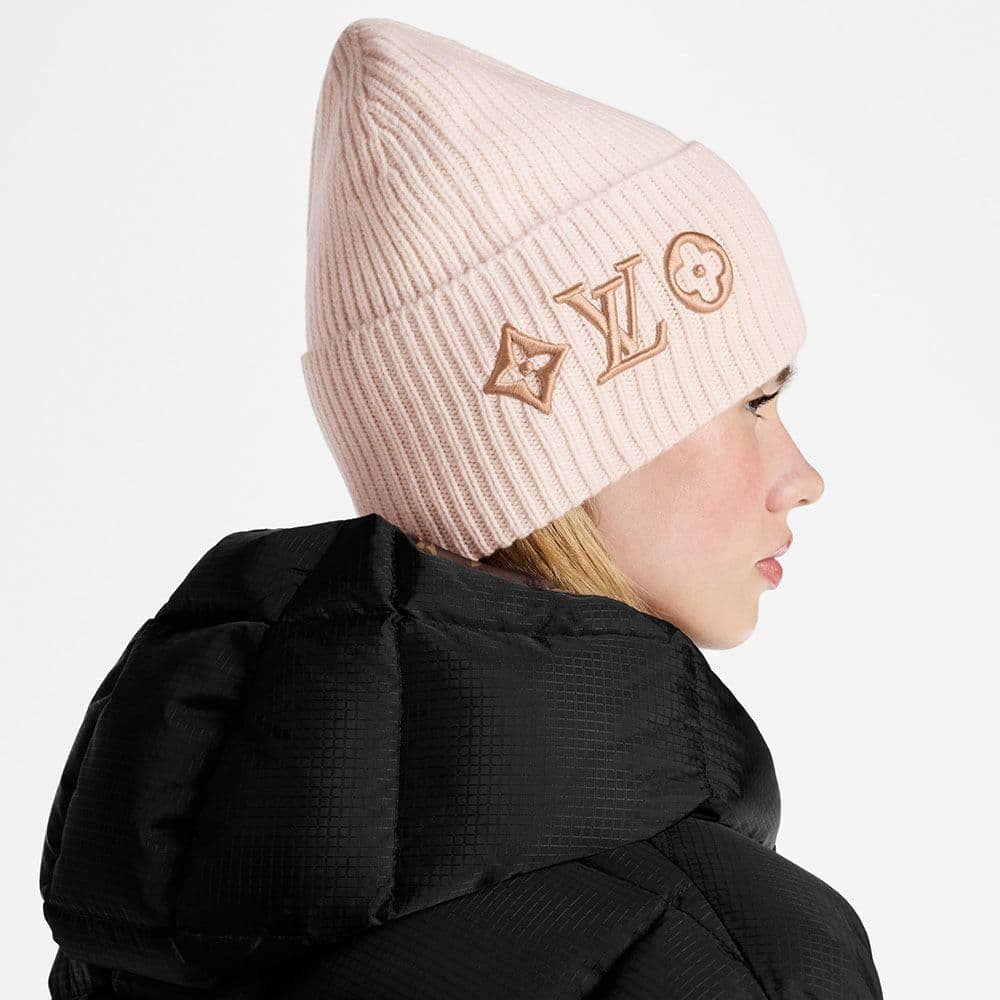 ルイヴィトン　ビーニー・LV ヘッドライン　ピンク　 M79452　ニット帽