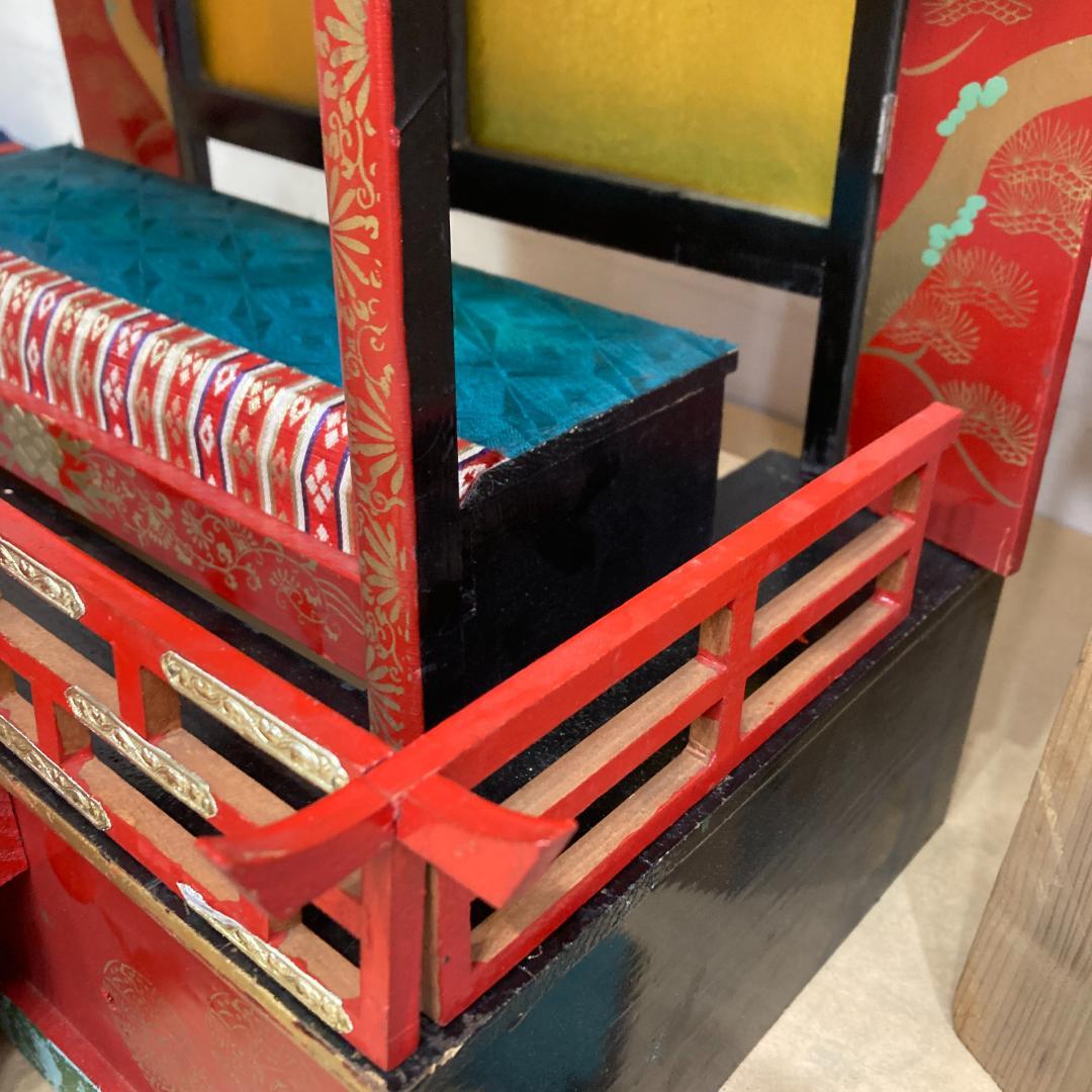 ひな御殿 豊寿殿　木製 組み立て式 御殿飾り　雛人形 ひな祭 昭和レトロ