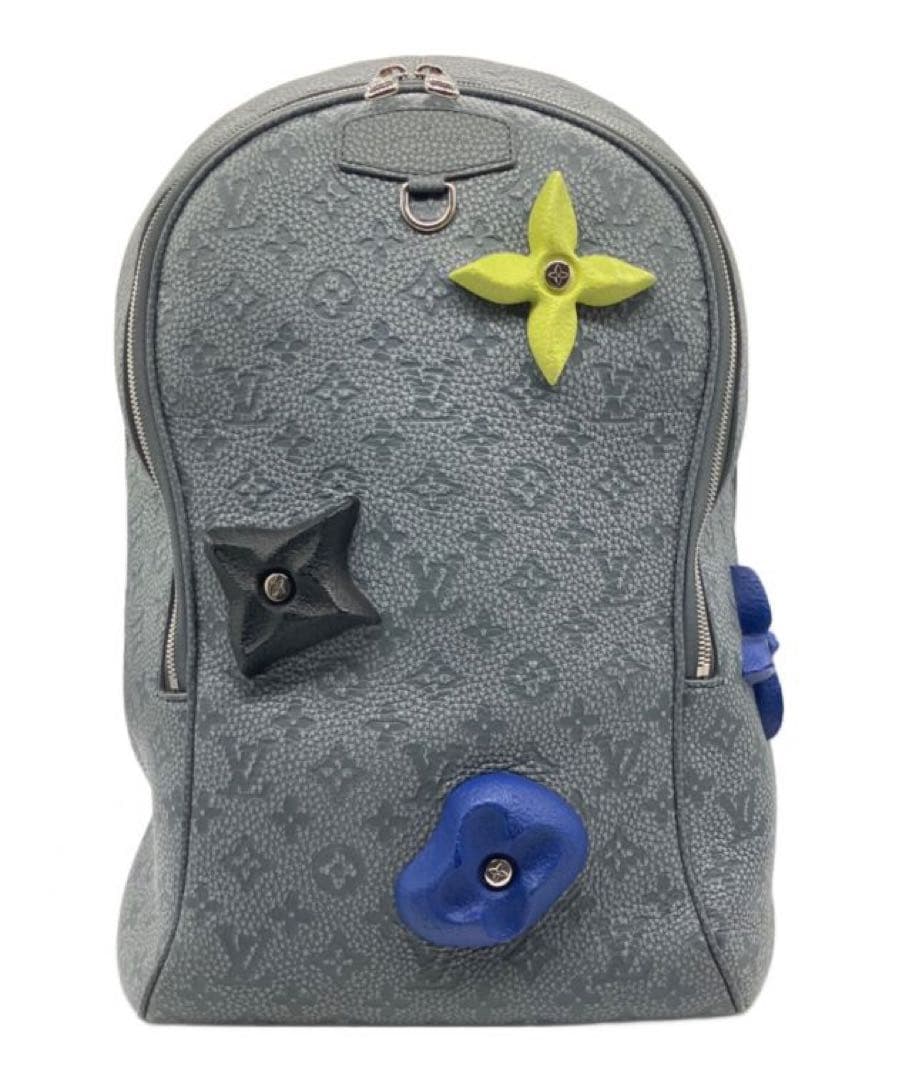 カ*シ様 Louis Vuitton バックパック グレー フラワー装飾