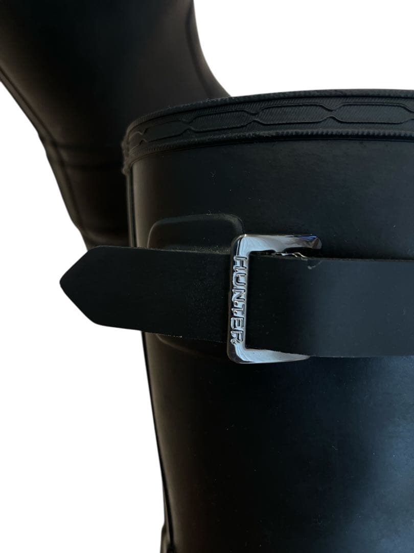 美品　ハンター　レディース　レインシューズ　ブラック　スリム　23.5㎝