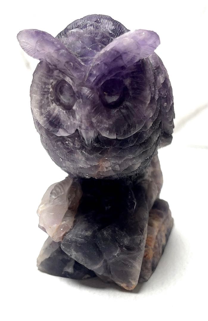 アメジスト フクロウ ふくろう彫刻 梟 置物 オブジェ