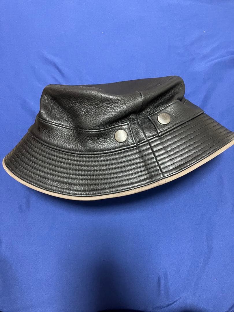 HERMES エルメス レザーハット57 バケットハット