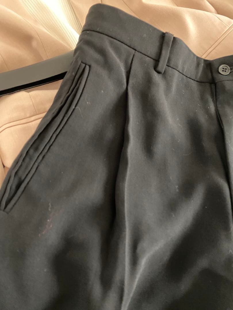 Giorgio Armani 黒スラックス　ワイドパンツ　最高級ラインクラシコ