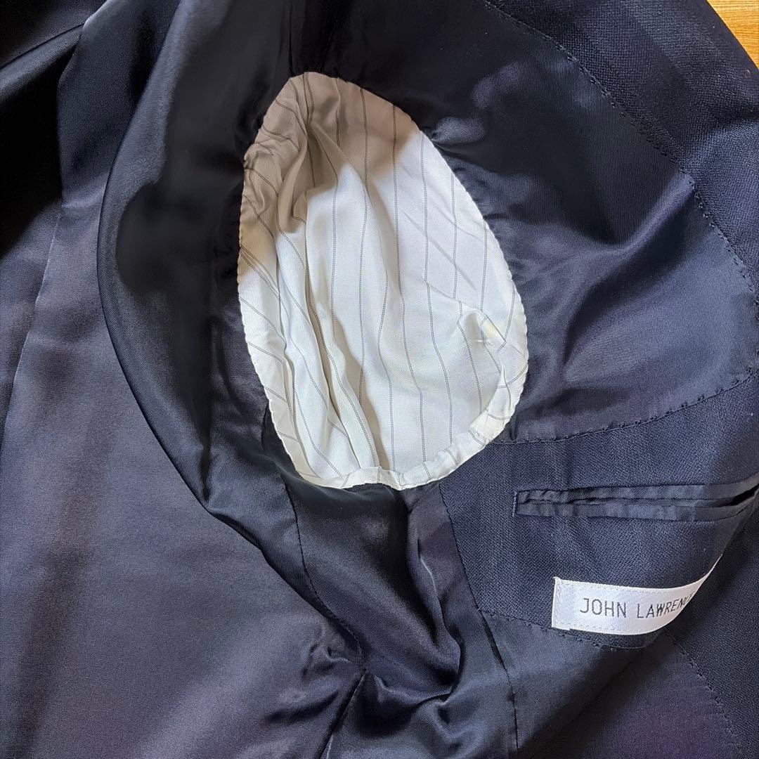 ジョンローレンスサリバン　シルク・ストライプテーラードジャケット　36