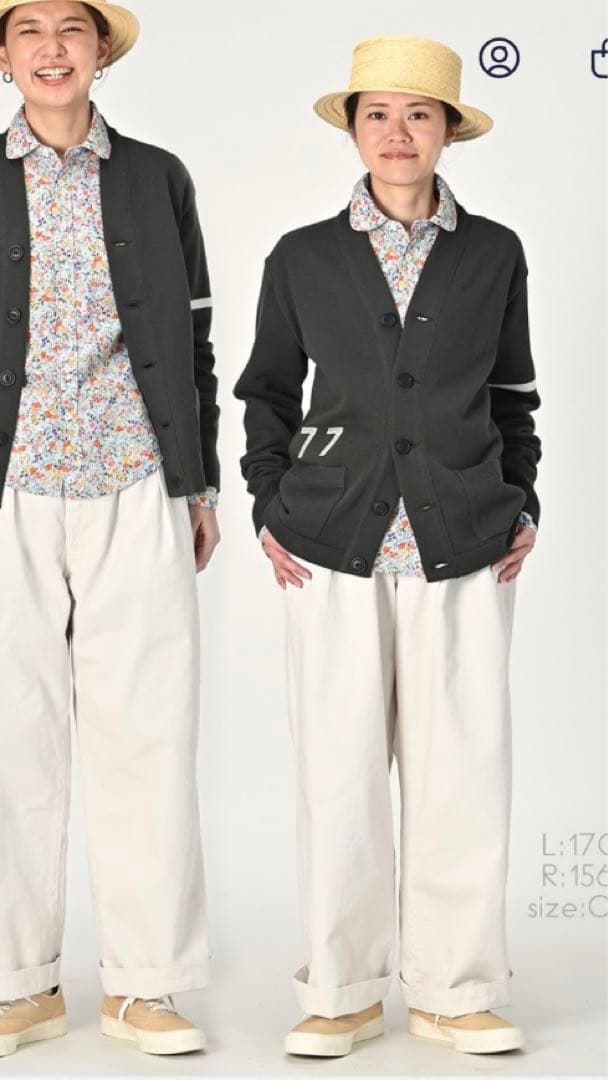 45R 77ニットソーの908レタードカーディガン