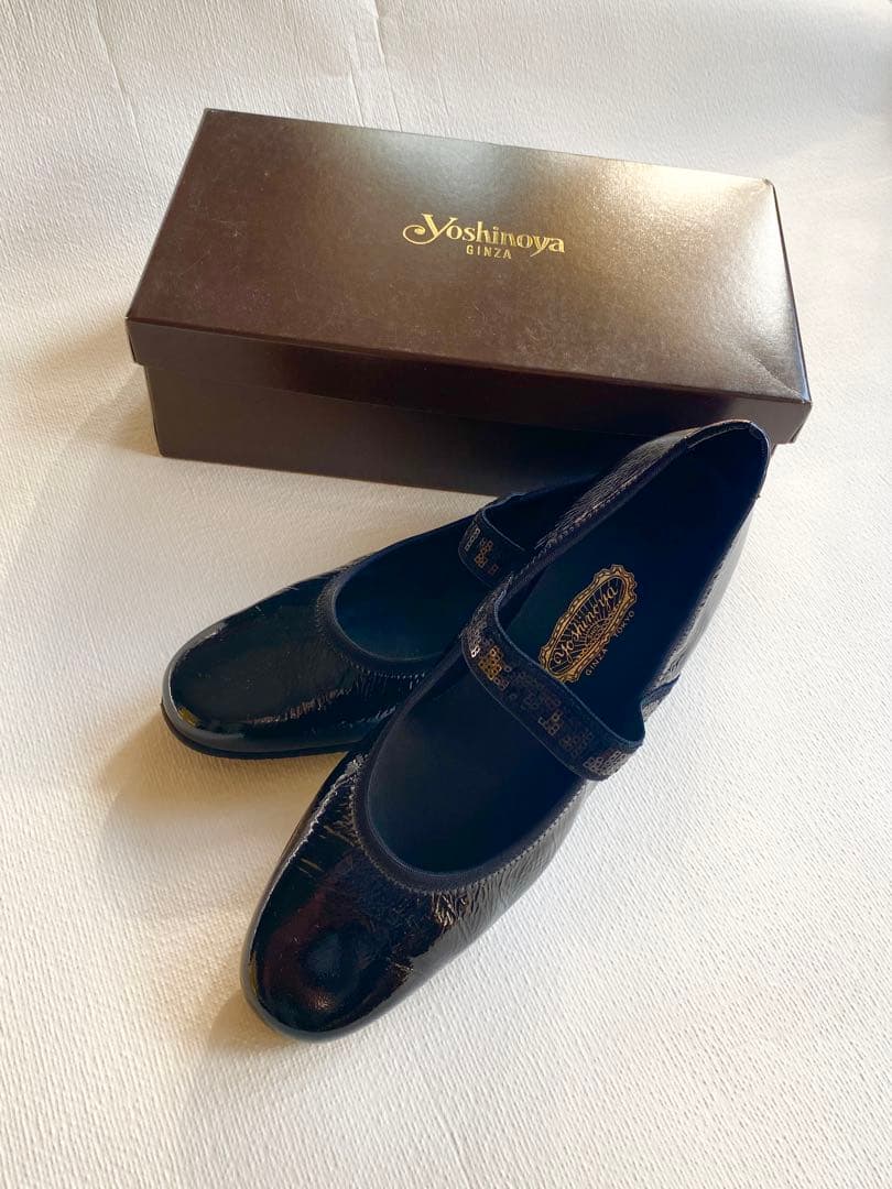【新品未使用】銀座Yoshinoya 黒 パンプス 日本製