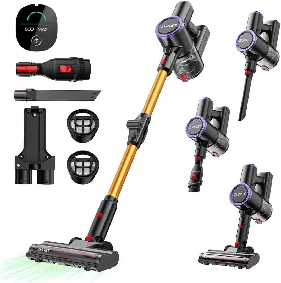 コードレス掃除機☆70KPa 自立式スティッククリーナー サイクロン 回転ブラシ