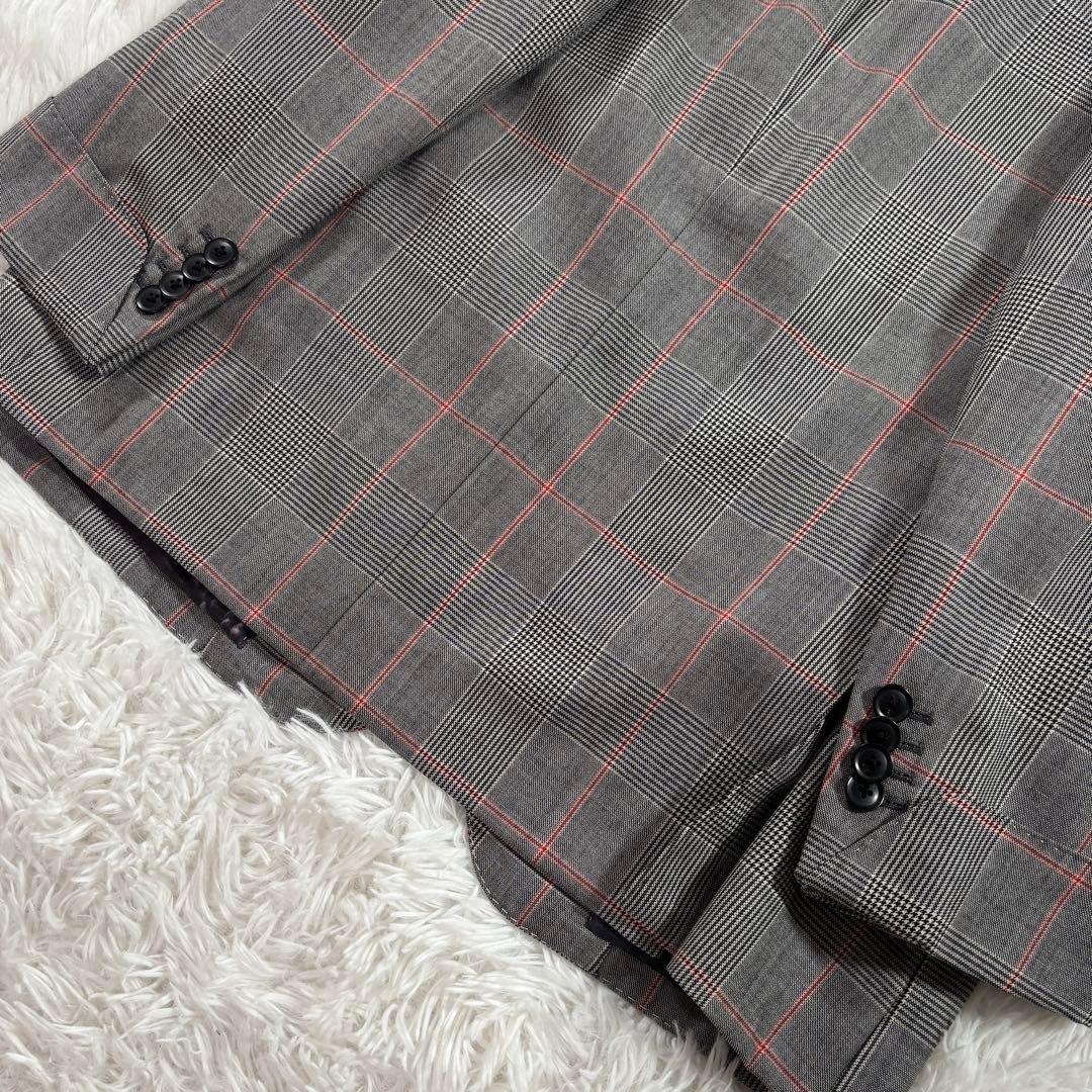 極美品 ポールスミス テーラード 英国生使用 グレンチェック 総裏 花柄 LL