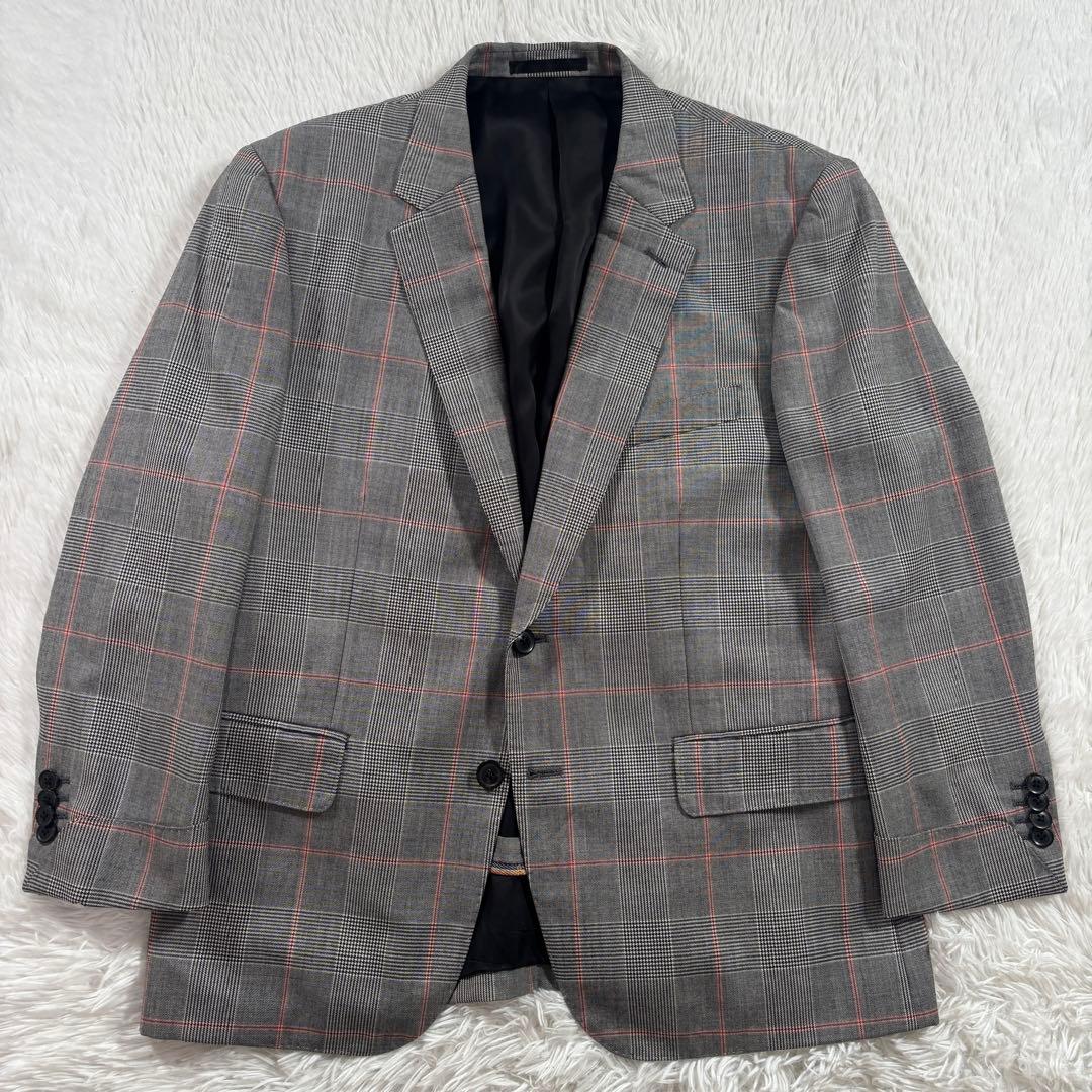 極美品 ポールスミス テーラード 英国生使用 グレンチェック 総裏 花柄 LL