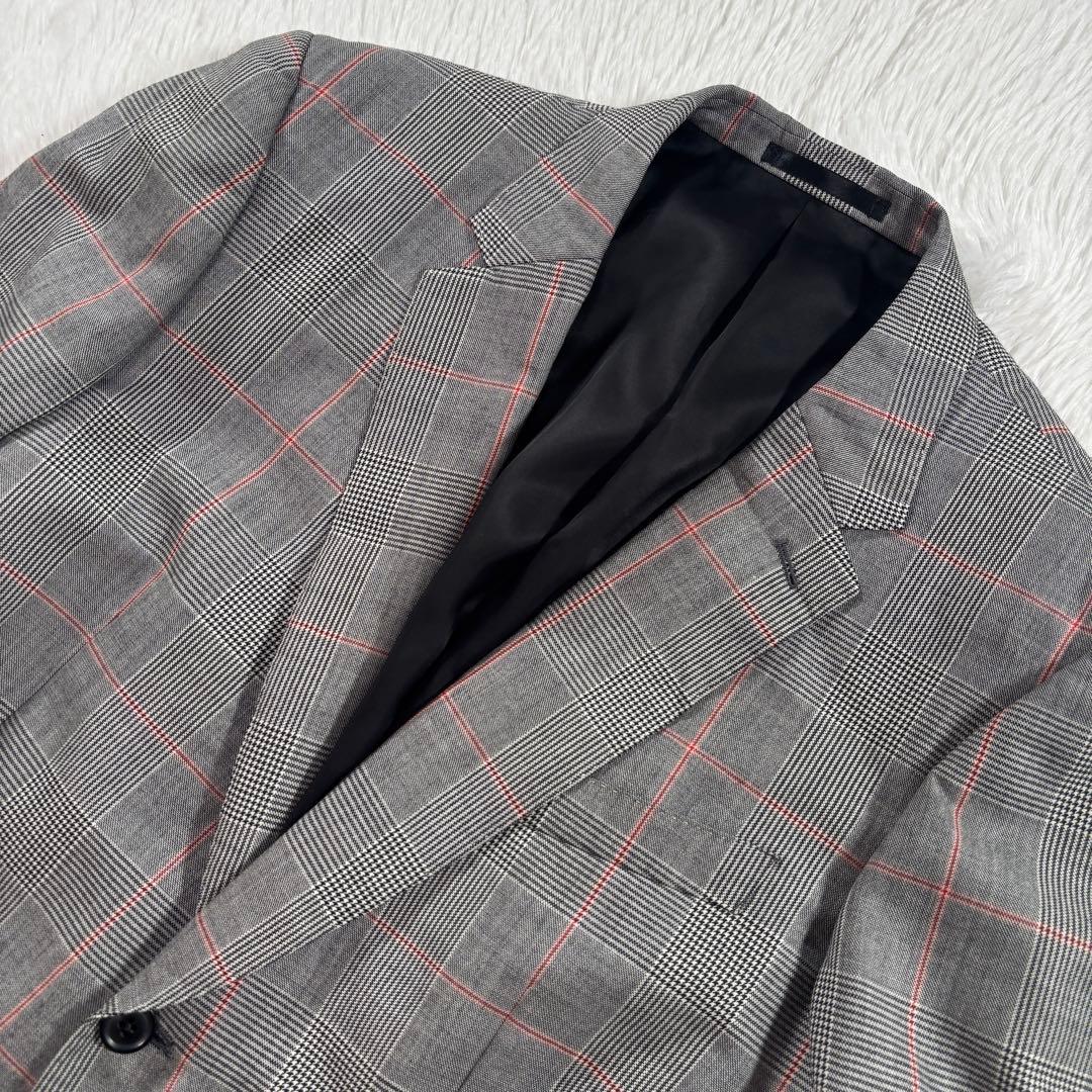 極美品 ポールスミス テーラード 英国生使用 グレンチェック 総裏 花柄 LL