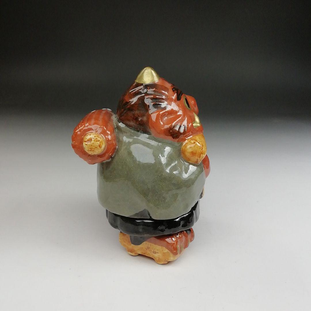 Ｔ８４０　香合　『鬼の念仏』『伊東桂楽 造』　共箱　茶道具