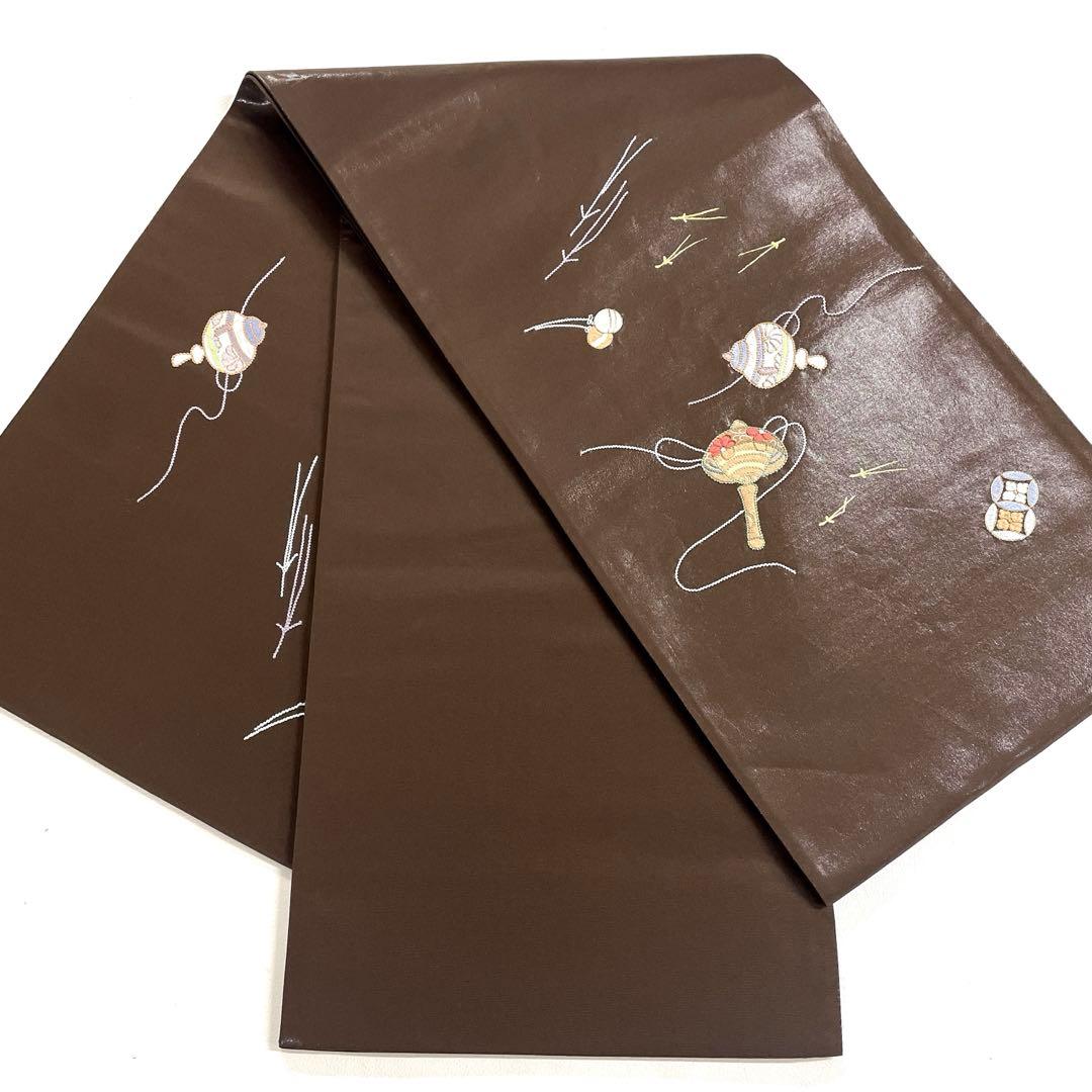 専用帯5900 5714 二点セット ●高級 正絹 駒刺繍 袋帯