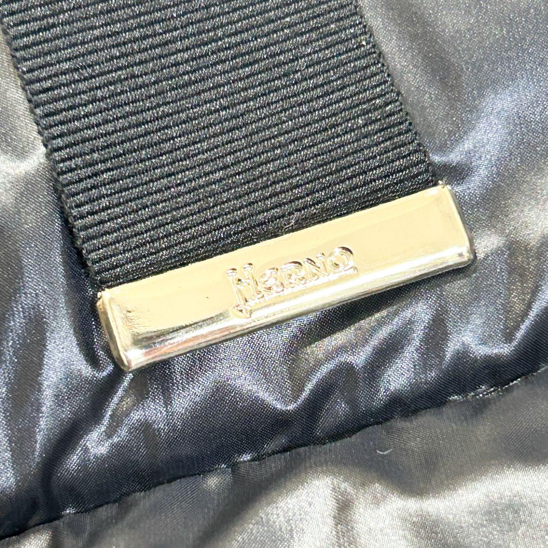 未使用✨HERNO ナイロンミニスカート 40 ネイビー ダウンスカート