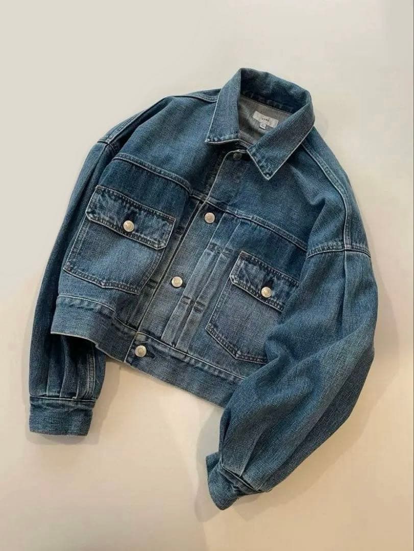 美品 HYKE ハイク デニムジャケット Gジャン バルーンスリーブ サイズ1