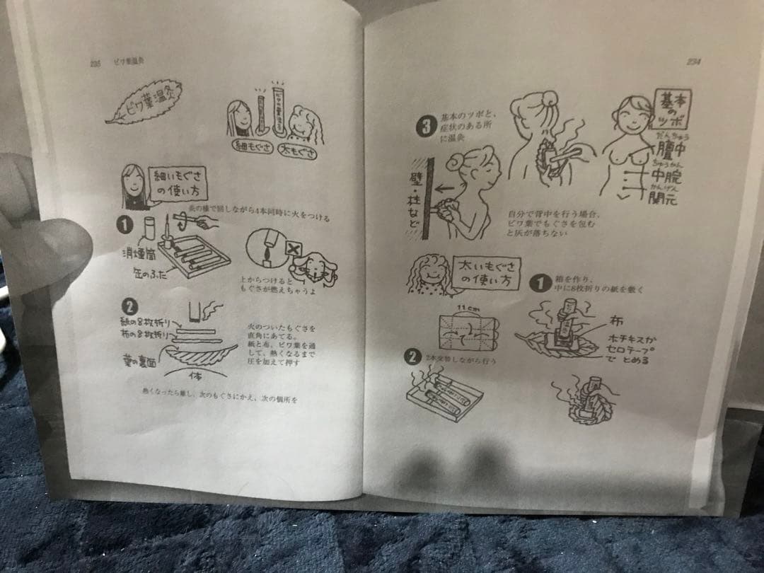 未使用びわの葉温灸セット、びわの葉10枚、びわの葉温灸の使い分け方コピー