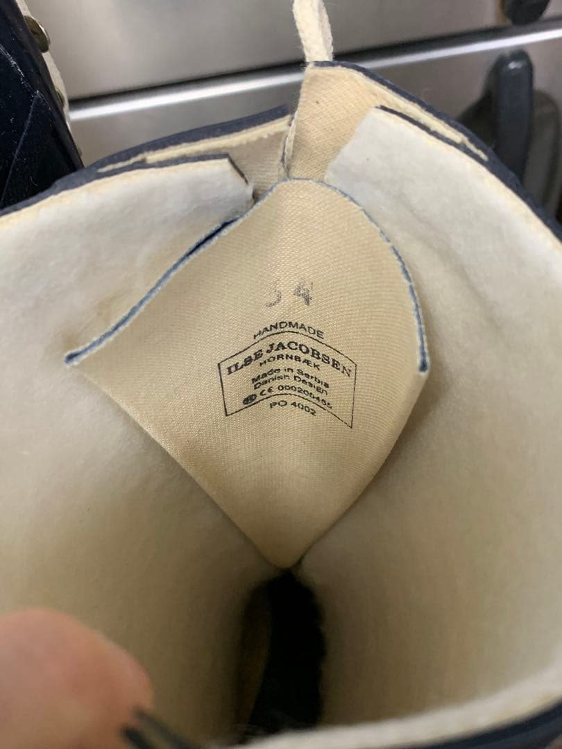 34 未使用 イルセヤコブセン デンマーク レインブーツ 内起毛 レインシューズ