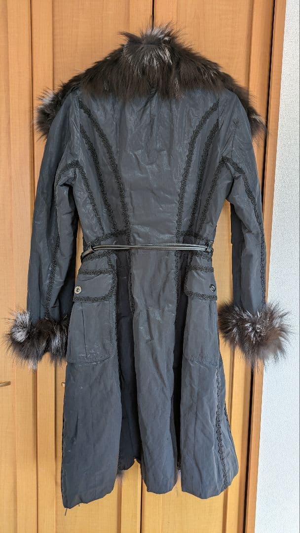 プロフ必読☆伊太利屋☆高品質シルバーフォックスコート☆黒