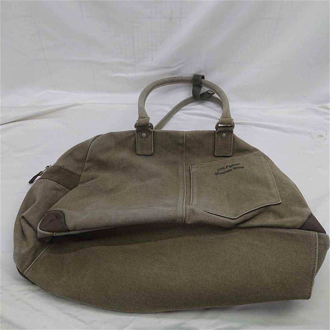 ■アヴィレックスキャンバス ボストンバッグ カーキ系 メンズ