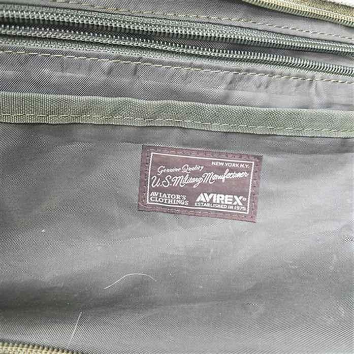 ■アヴィレックスキャンバス ボストンバッグ カーキ系 メンズ