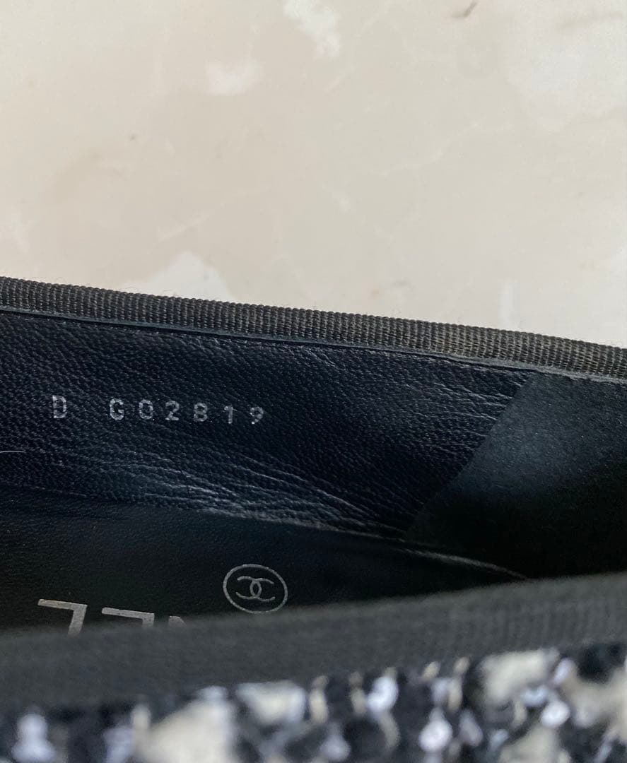 専用 CHANEL ツイード バレエシューズ バレリーナ 黒 36.5 シャネル