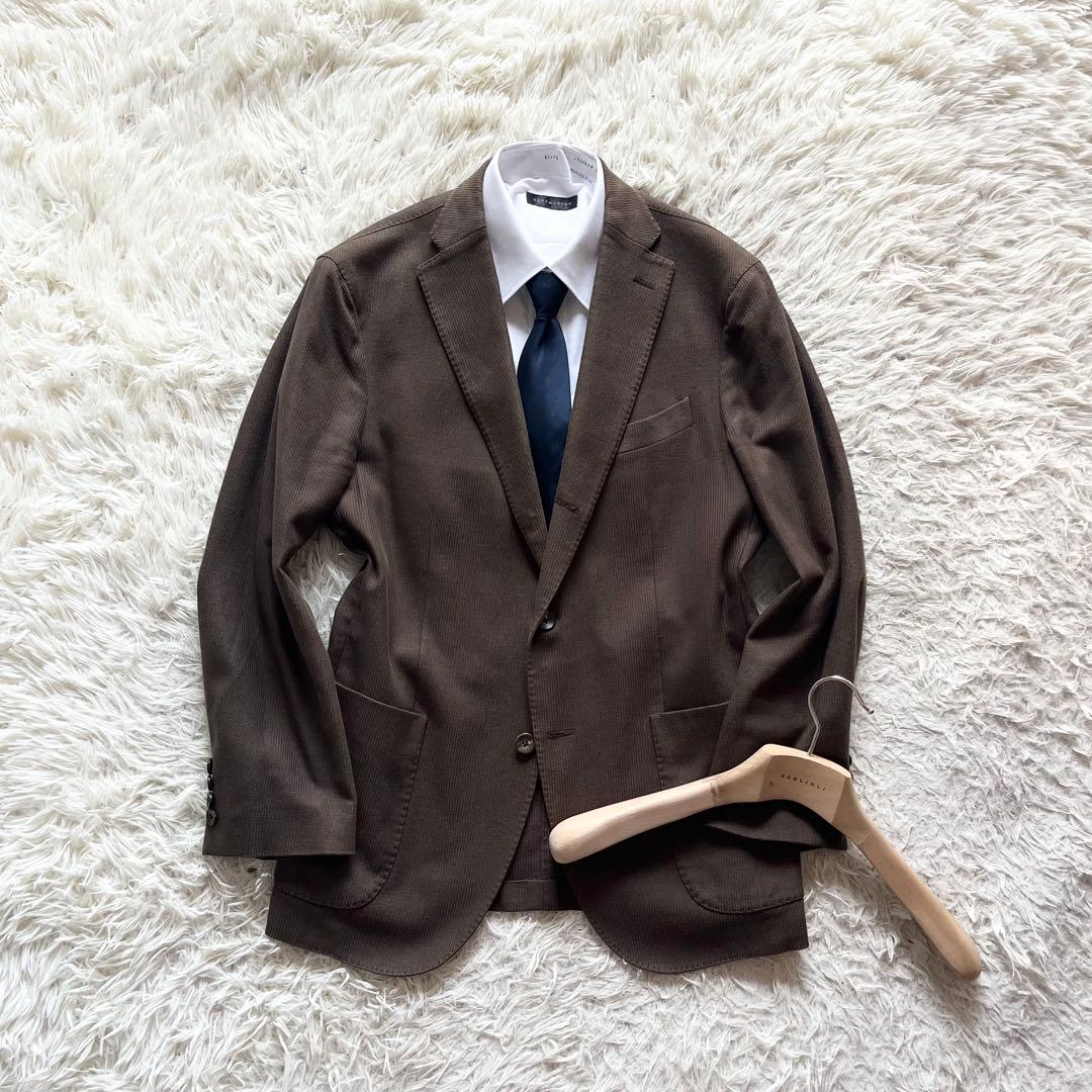 <美品>BOGLIOLI K.JACKET 新ロゴ ブラウン 春夏ジャケット48