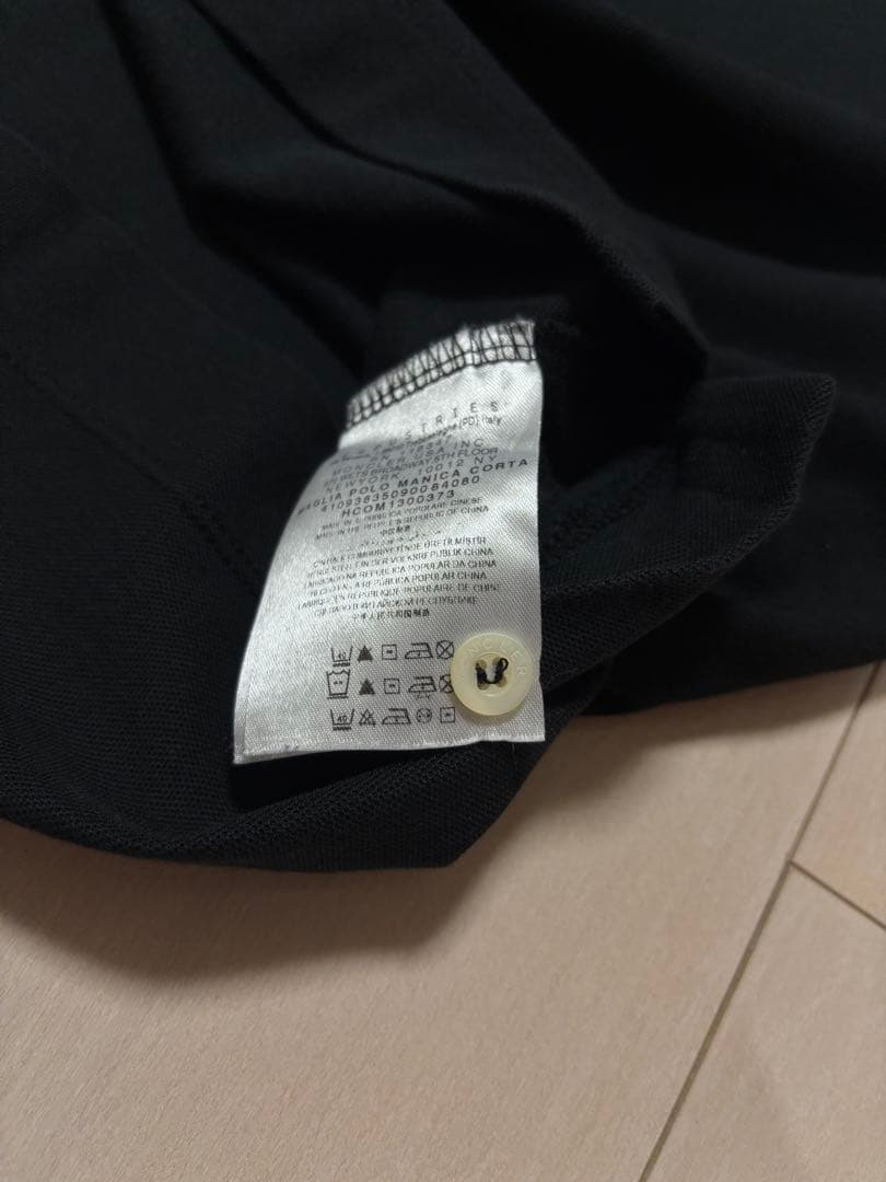 MONCLER モンクレール　S ブラック ポロシャツ 半袖