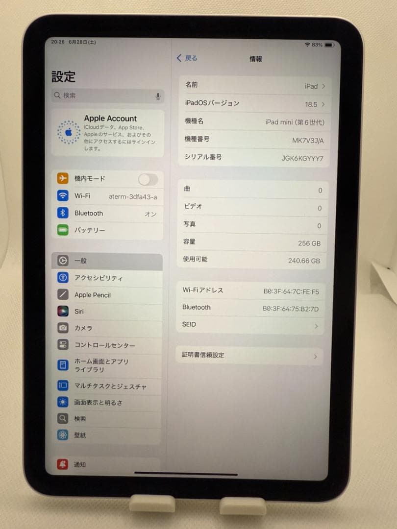 Apple iPad mini 第6世代 256GB Wi-Fi
