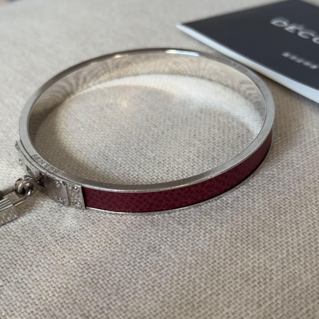 最終値下げ【HERMES】 ヴィンテージ カデナバングル Hロゴ ボルドー