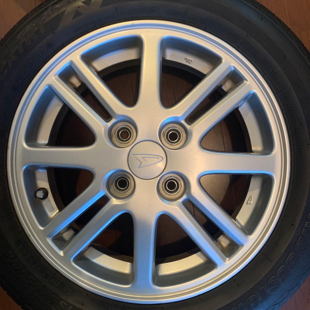 ダイハツ純正 14インチアルミホイールタイヤ　 ミラ、ムーブ、タント