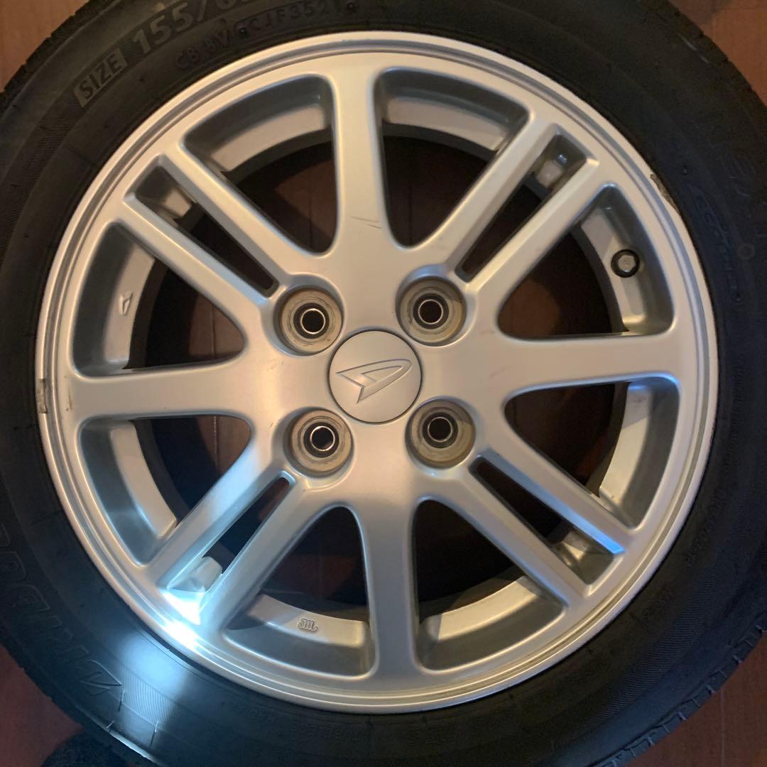 ダイハツ純正 14インチアルミホイールタイヤ　 ミラ、ムーブ、タント