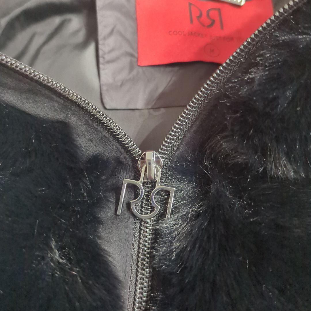 リナシメント　ファー　ダウンベスト　ブラック