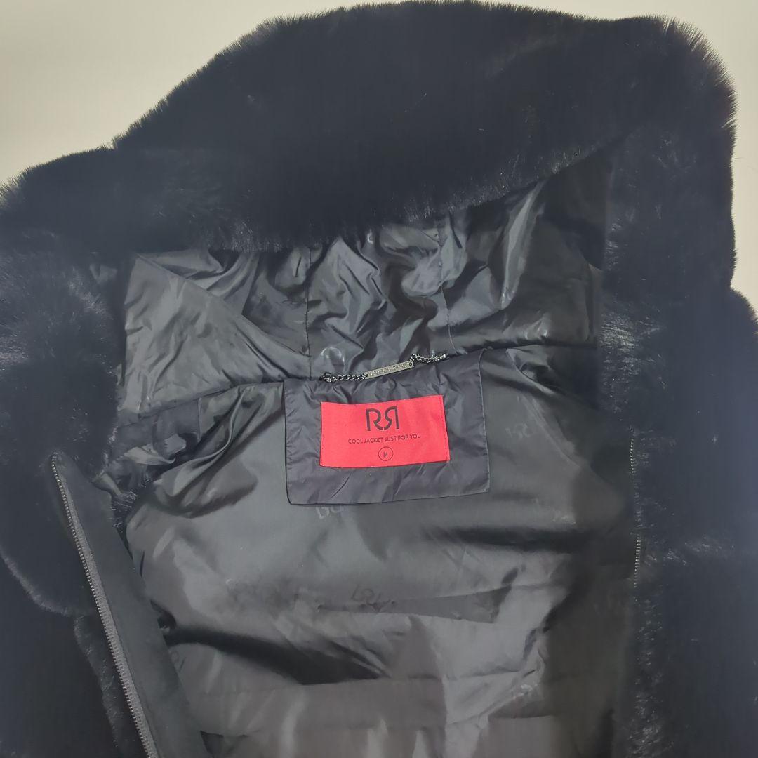 リナシメント　ファー　ダウンベスト　ブラック