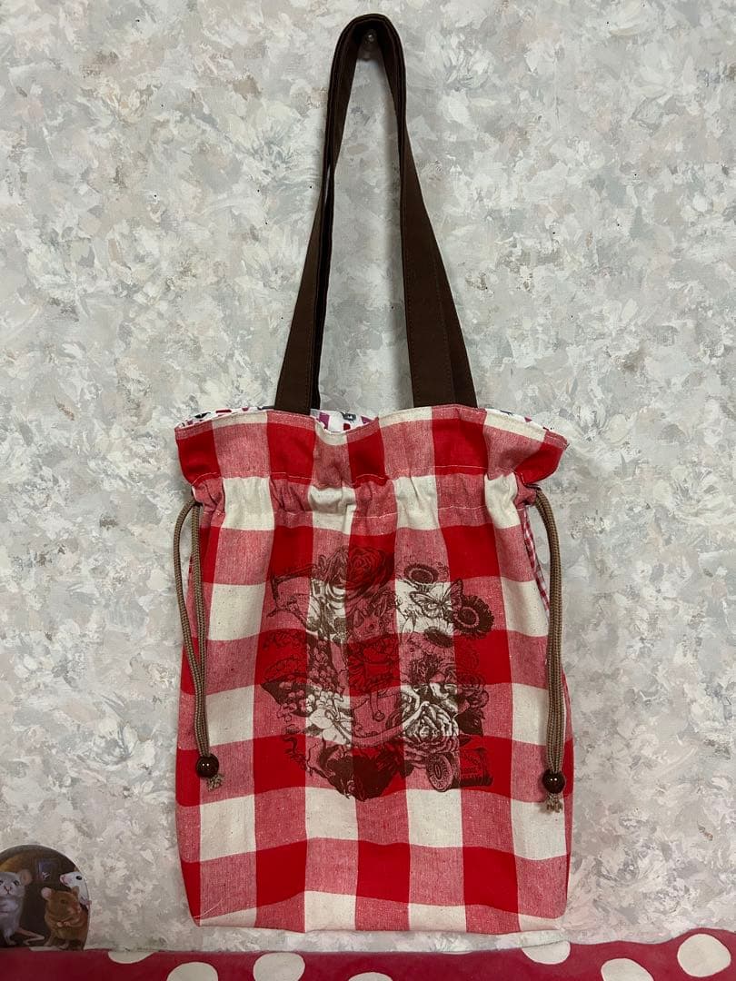 ラヴィ　ハンドメイドジョリーフルール 持ち手付巾着袋エピ＆ファスナーポーチ