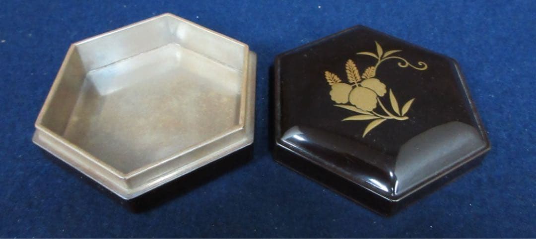 逸品！迎田秋悦作　華甲香合　共箱　帝国美術院展審査員